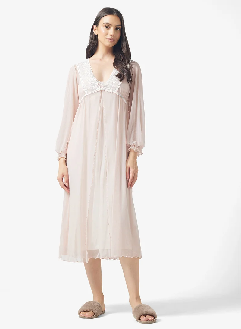 Khizana Night Slip Dress With Robe