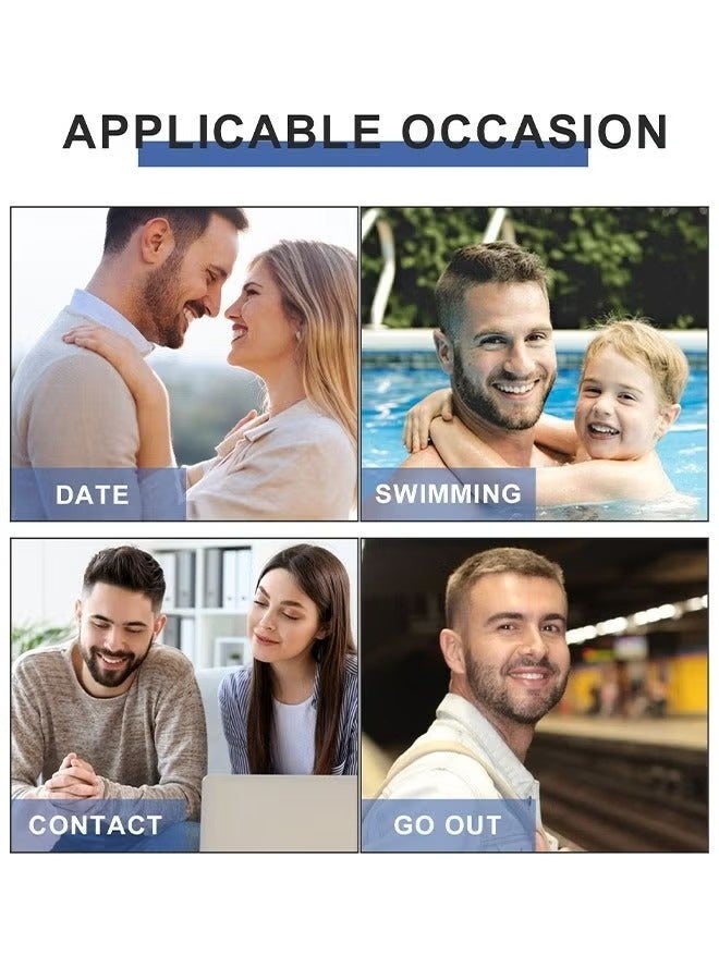 إيست مون قلم تشكيل اللحية 3 في 1 | قلم حشو لحية مقاوم للماء والعرق مع بودرة وفرشاة | تغطية طبيعية تدوم طويلاً - Image 3