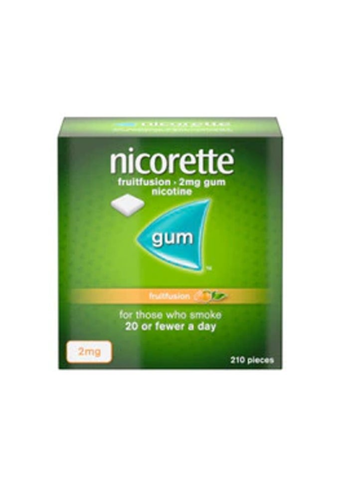 nicorette - Nicorette Fruit fusion gum 2mg 210pcs - Image 1