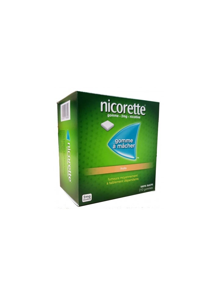 nicorette - Nicorette Fruit fusion gum 2mg 210pcs - Image 1