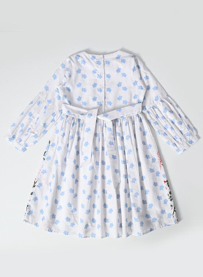 BELLA MODA Floral Peter Pan Dress - Image 3