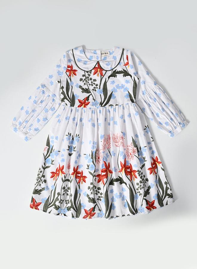 BELLA MODA Floral Peter Pan Dress - Image 2