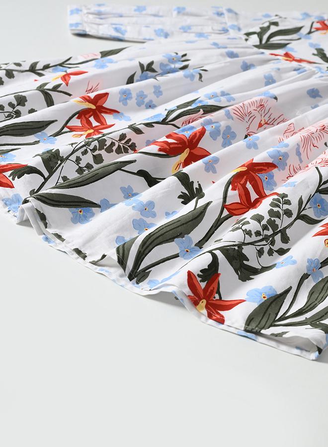 BELLA MODA Floral Peter Pan Dress - Image 5