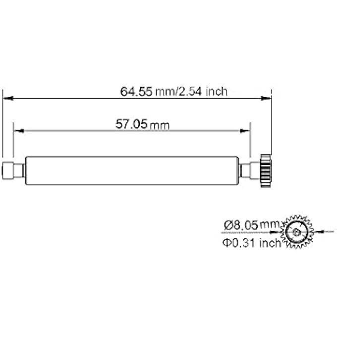 PRINTER ROLLER FOR CLOVER FLEX PRINTER ROLLER FOR PAYMENT TERMINALS LTP02-245 FOR SERIES OF Z,Z8, Z9 AND Z11 POS TERMINALS - Image 3
