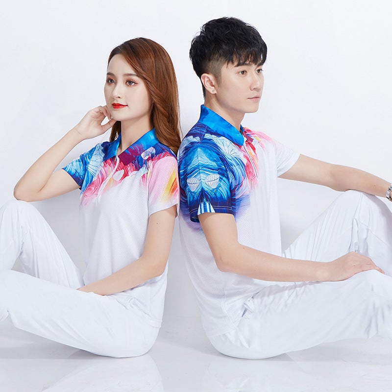 Summer Short-Sleeved Sports Appearance Clothes Suit Class Clothes Senior High School Junior High School Students Competition Square Array Chorus Performance Clothes