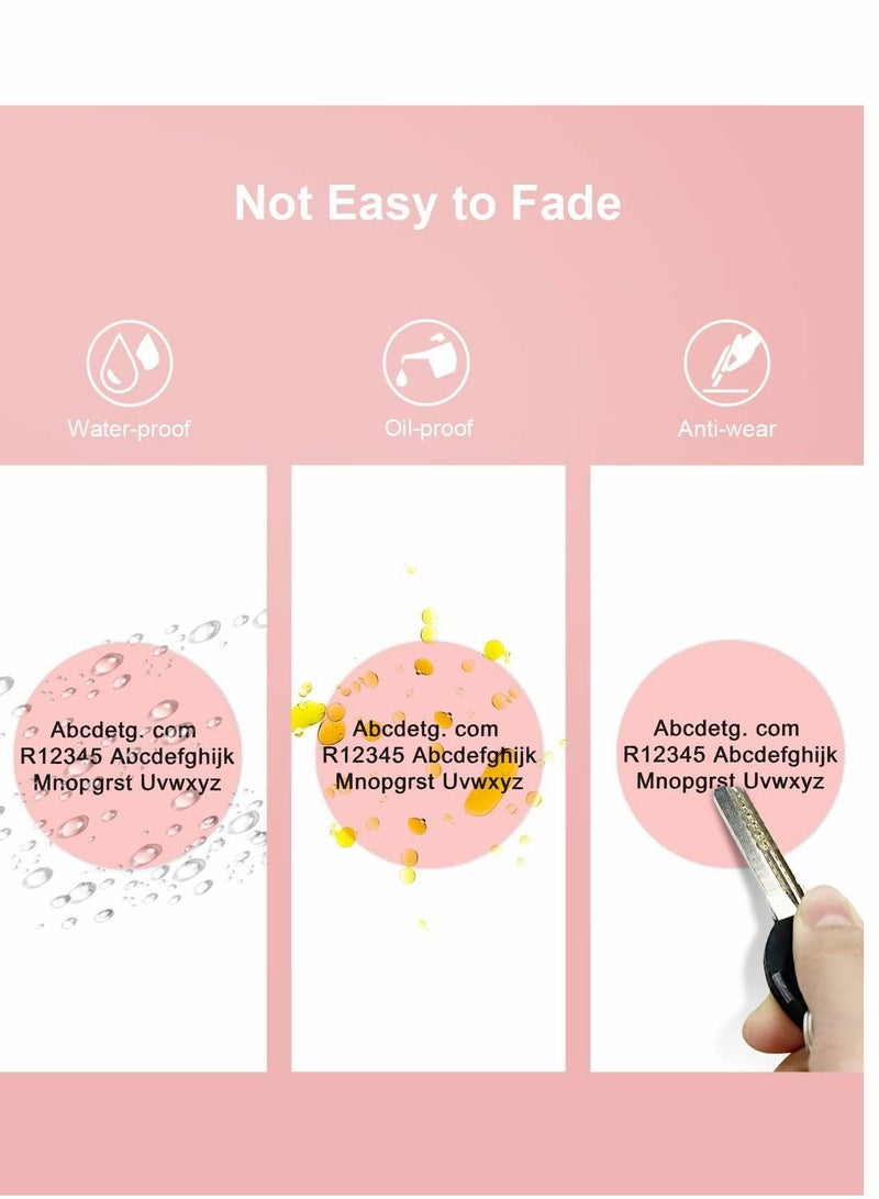 KASTWAVE ملصقات حرارية، ملصقات دائرية متعددة الأغراض ذاتية اللصق باللون الوردي مقاس 5 سم لتصميم شعار DIY، رمز الاستجابة السريعة، بطاقة الاسم، 600 ملصق باللون الوردي - Image 5