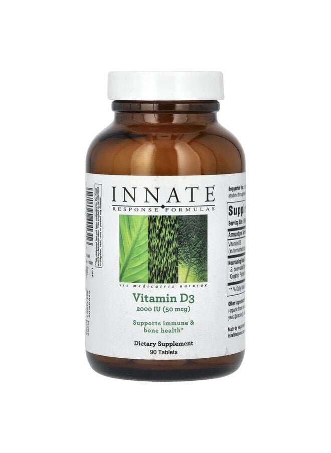 Innate Response Formulas Vitamin D3, 50 mcg (2000 IU), 90 Tablets  - Image 1