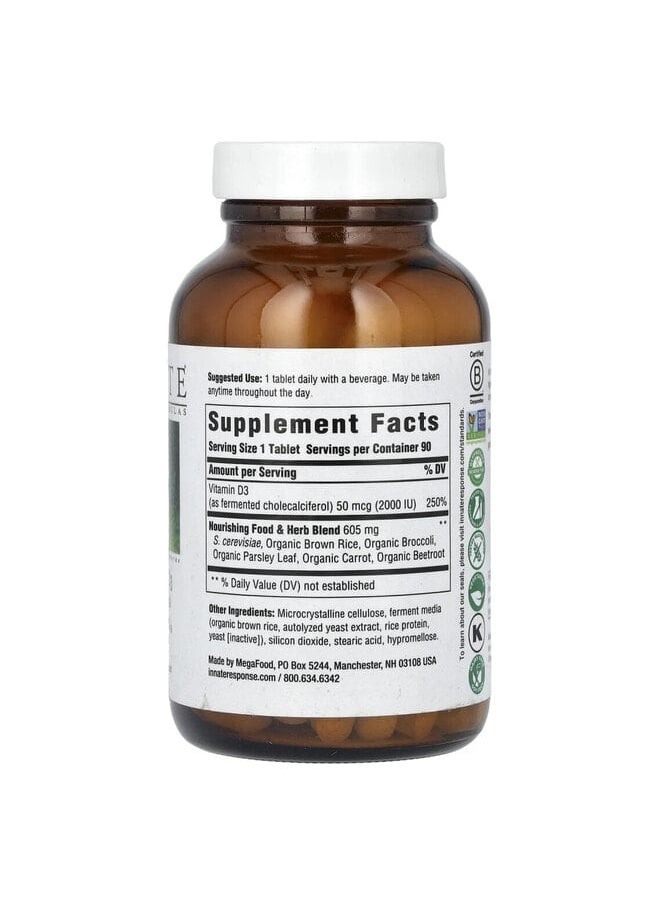 Innate Response Formulas Vitamin D3, 50 mcg (2000 IU), 90 Tablets  - Image 2