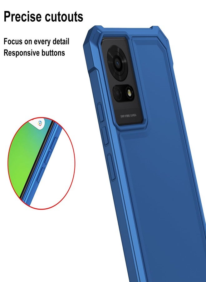 Ailiber for TCL T434D Phone Case, TCL K24 Case with Screen Protector, Dual Layer Protective, Shockproof Corner TPU Bumper, Slim Silicone Heavy Duty Cover for TCL K24/K23/50 LE-Blue - Image 5