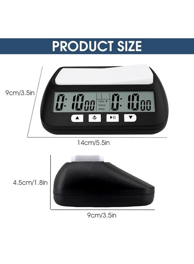 ZIBUYU® Digital Chess Clock Timer, Chess Timer for Board Games, Professional Chess Timer with Additional Countdown Function, Batteries Not Included - Image 2