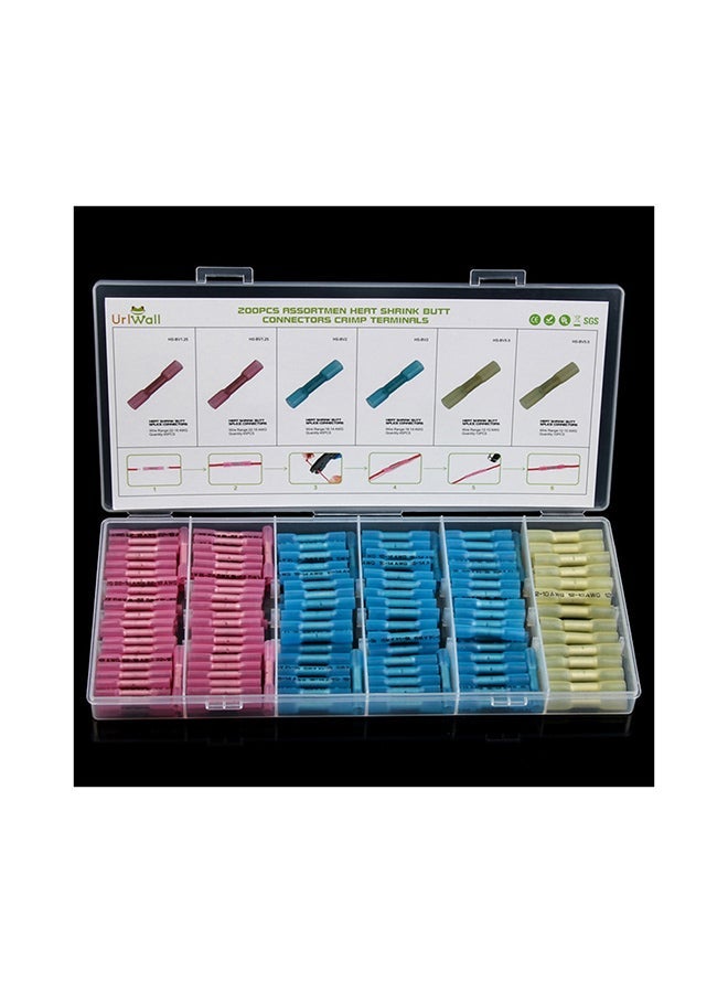 NIBEMINENT 200-Piece Solderless Wire Connectors Set multicolour - Image 1