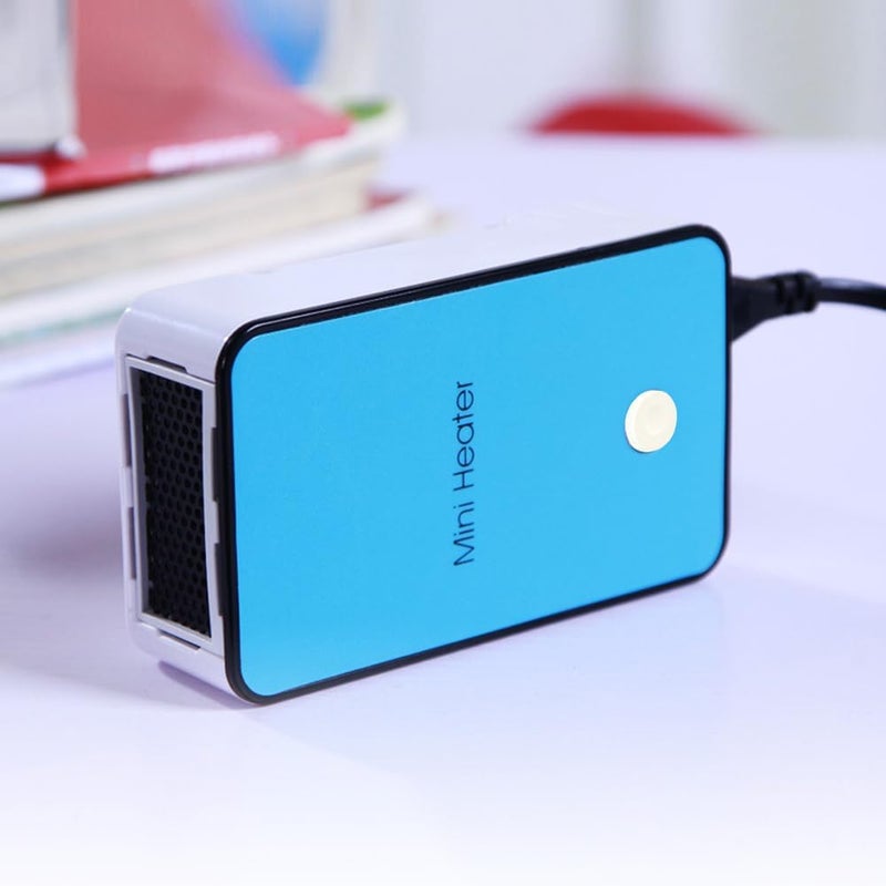 YOUCIDI Safety Energy-saving Heater Mini Portable Room Office Desktop Electric Fan Heater Air Warmer Blue - Image 4