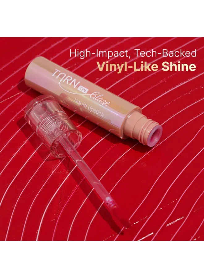 سويس بيوتي Swiss Beauty Select Turn on Glaze Liquid Lipstick| Vinyl- Like-Shine | Infused with Vitamin E and Argon Oil | Shade- Glaze Rose, 3ml |