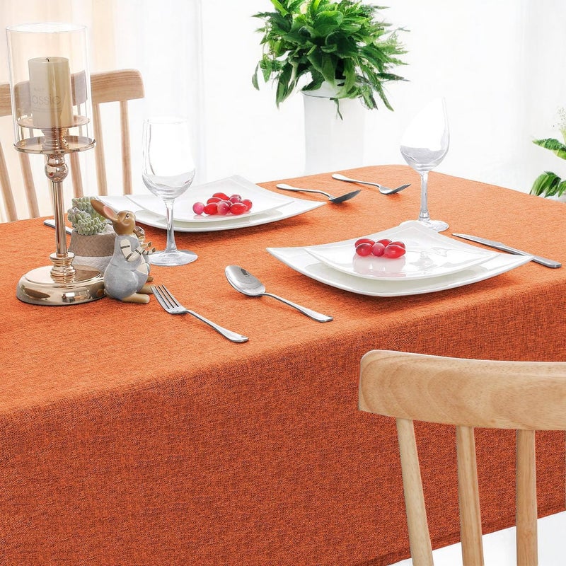 CASANEST Washable Jute Table 24 Seater Cover Pack of 1 Heat Resistant Table Cover for Kitchen TableDining Table Wedding Party 36 x 54 Inches JUTE001 - Image 5