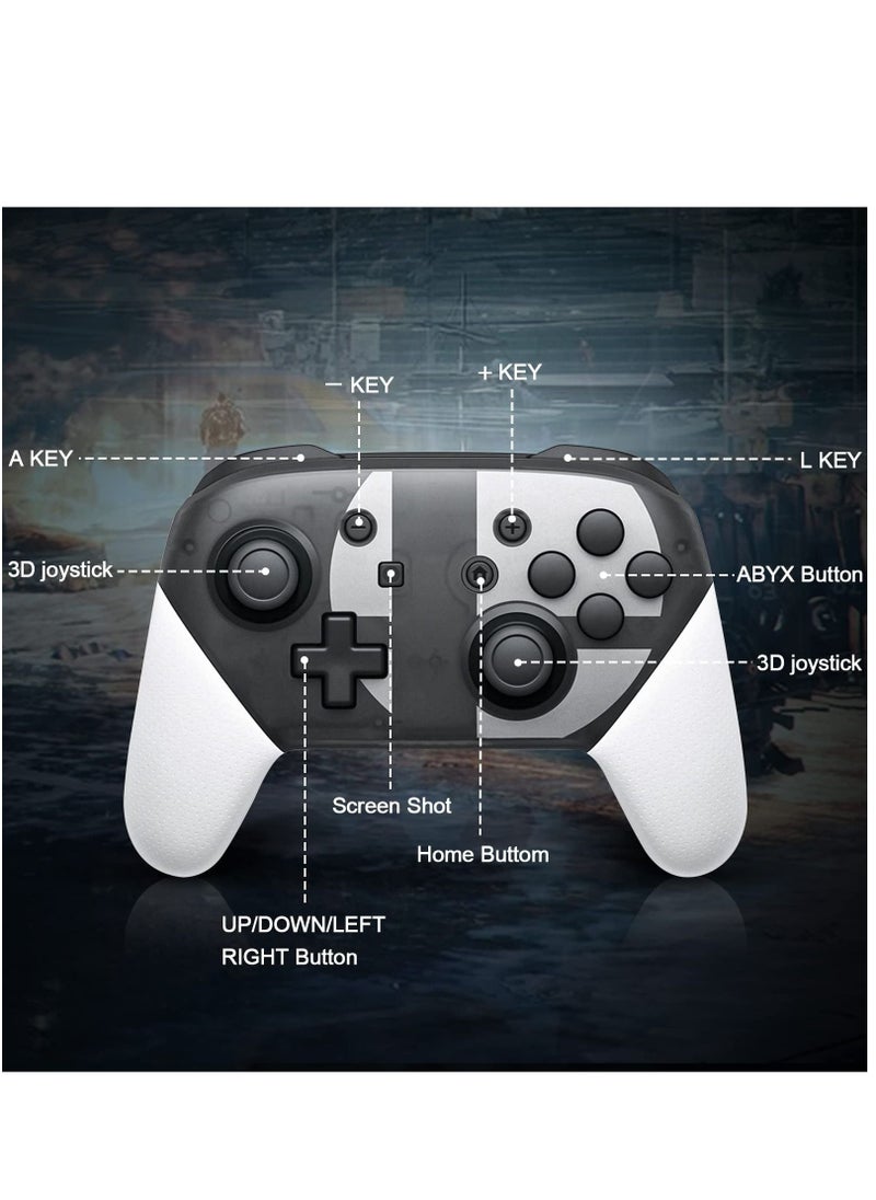 Generic - Nintendo Switch Pro Controller Wireless Compatible with Nintendo Switch Supports Gyro Axis Double Impact - Image 1