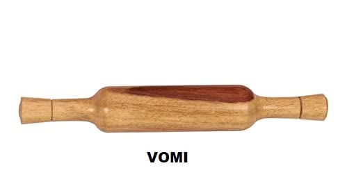 VOMI Belan Roller Wooden belan chapati Maker roti Maker Wood Rolling pin Boards Pin Chapati Roller (Single Wooden belan 12 inch) - Image 4