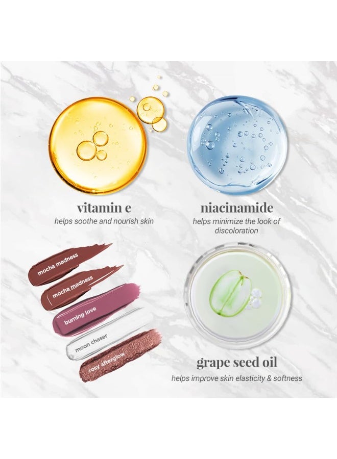 Bellavita High Five 5-in-1 Face Glam Makeup Stack- Eyeshadow, Highlighter, Lip Gloss, Lipstick & Blush | Long-Lasting, Smudge-Proof, Travel-Friendly | Coy Queen | 4.3ml - Image 4
