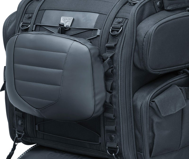 Kuryakyn 5299 Motorcycle Travel Luggage Accessory Removable Seat Backrest Pad MultiFit for Sissy Bars and XKursionMomentum Bags Black