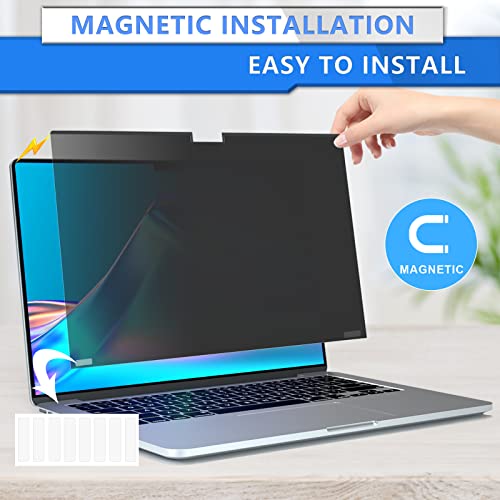 ZOEGAA MacBook Pro 14 inch Privacy Screen, Magnetic Privacy Screen for Macbook Pro 14 inch 2021~2026 (M1, M2, M3, M4, M5, Pro, Max), Removable Anti-Peeping,Anti Blue Light,Anti Glare Screen Protector - Image 3