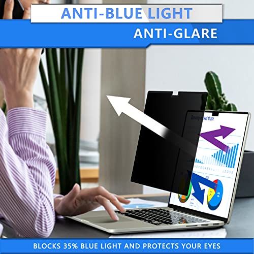 ZOEGAA MacBook Pro 14 inch Privacy Screen, Magnetic Privacy Screen for Macbook Pro 14 inch 2021~2026 (M1, M2, M3, M4, M5, Pro, Max), Removable Anti-Peeping,Anti Blue Light,Anti Glare Screen Protector - Image 5