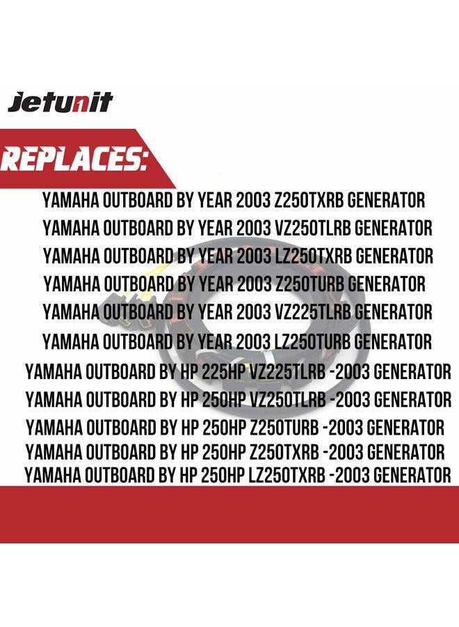 JETUNIT Outboard Stator For Yamaha 60V-81410-00-00 225hp 250hp - Image 5