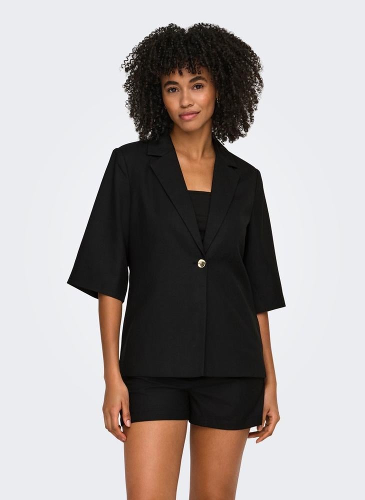 ONLY Sleeve Linen Blazer - Image 1
