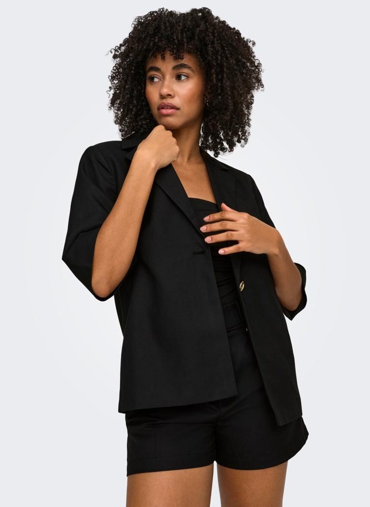 ONLY Sleeve Linen Blazer - Image 4