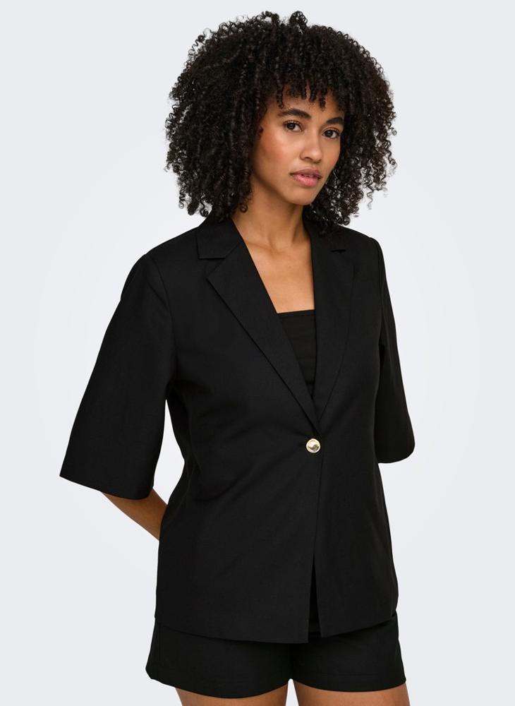 ONLY Sleeve Linen Blazer - Image 3