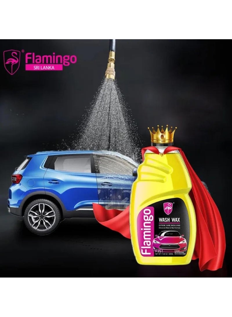 Flamingo Shampo With Wax Wash Wax Shine 500 ML - Image 3