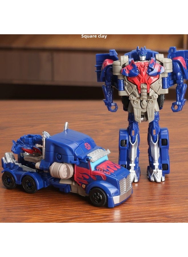 لعبة التجلي نموذج سيارة كينغ كونغ روبوت للأطفال الأولاد أوبتيموس برايم 3 إلى 6 عيد ميلاد قطعة واحدة بالجملة - اللون: محارب فولاذي - Image 2