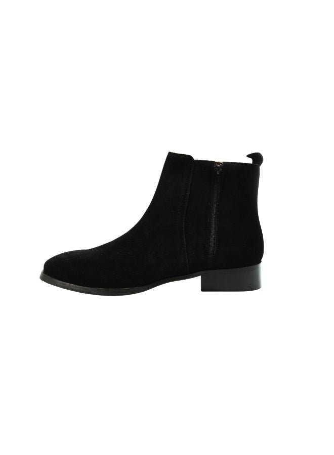 Brenvick Vittorio Black Suede Cow Leather Chelsea Boots for Men | Premium Suede Slip-On Ankle Boots | Elastic Side Panels | Smart Casual & Formal Wear - Image 2