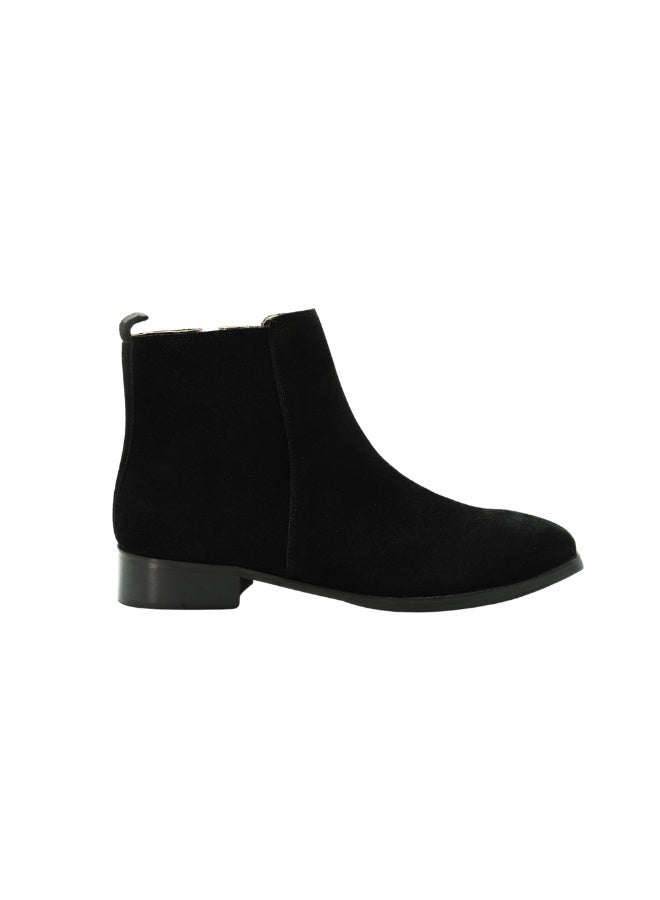 Brenvick Vittorio Black Suede Cow Leather Chelsea Boots for Men | Premium Suede Slip-On Ankle Boots | Elastic Side Panels | Smart Casual & Formal Wear - Image 1