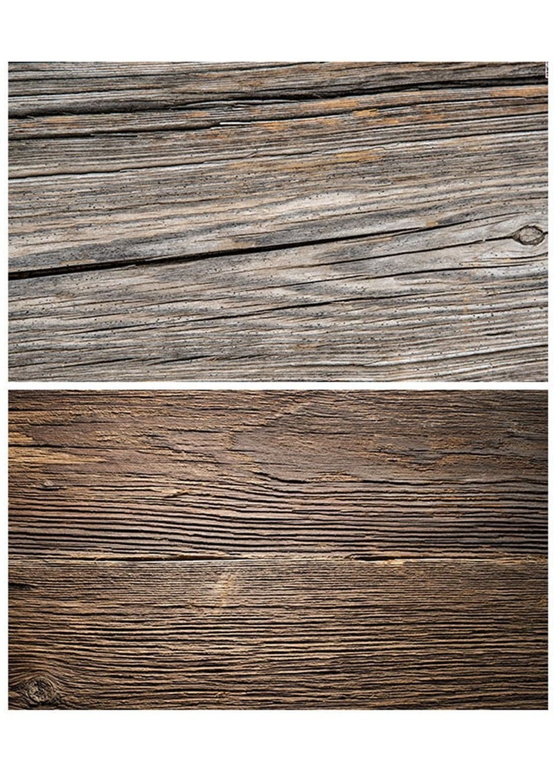 Generic 2 Sides PVC Photography Backdrops Waterproof Premium Texture Background (60 X 90cm) (Old Wood Grain)  - Image 1