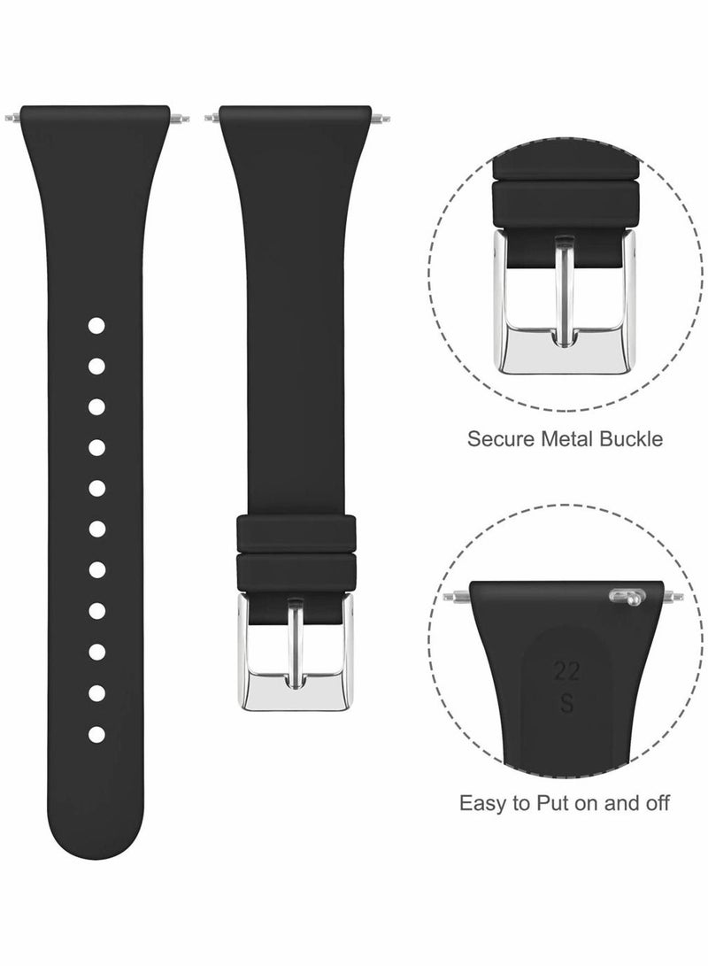 SYOSI Sport Bands Compatible with Fitbit Versa 2, Fitbit Versa, Versa Lite, Versa SE, Classic Soft Silicone Replacement Smartwatch Wristbands for Fitbit Versa Smart Watch Women Men (3Pack, Black Gray White) - Image 2