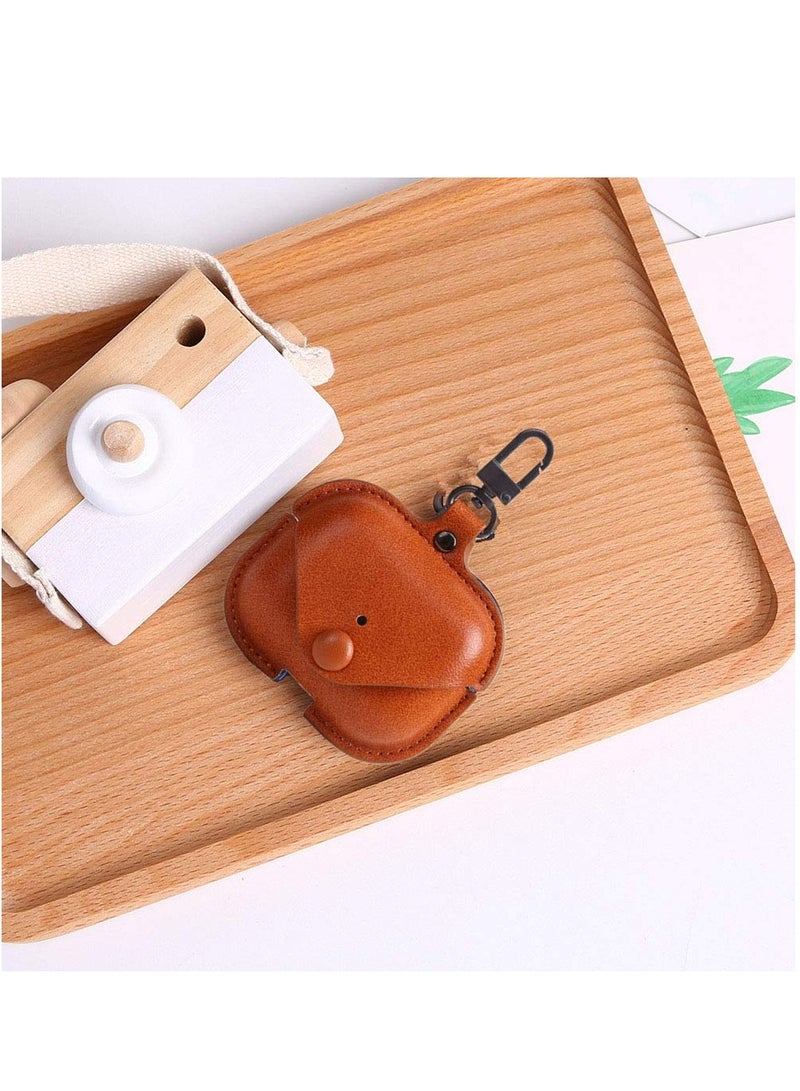1 قطعة من الجلد حالة سماعات الأذن لـ Airpods Pro 2 مع خطاف ، حالة واقية لـ Airpods Pro Gen 2 (بني) - Image 5