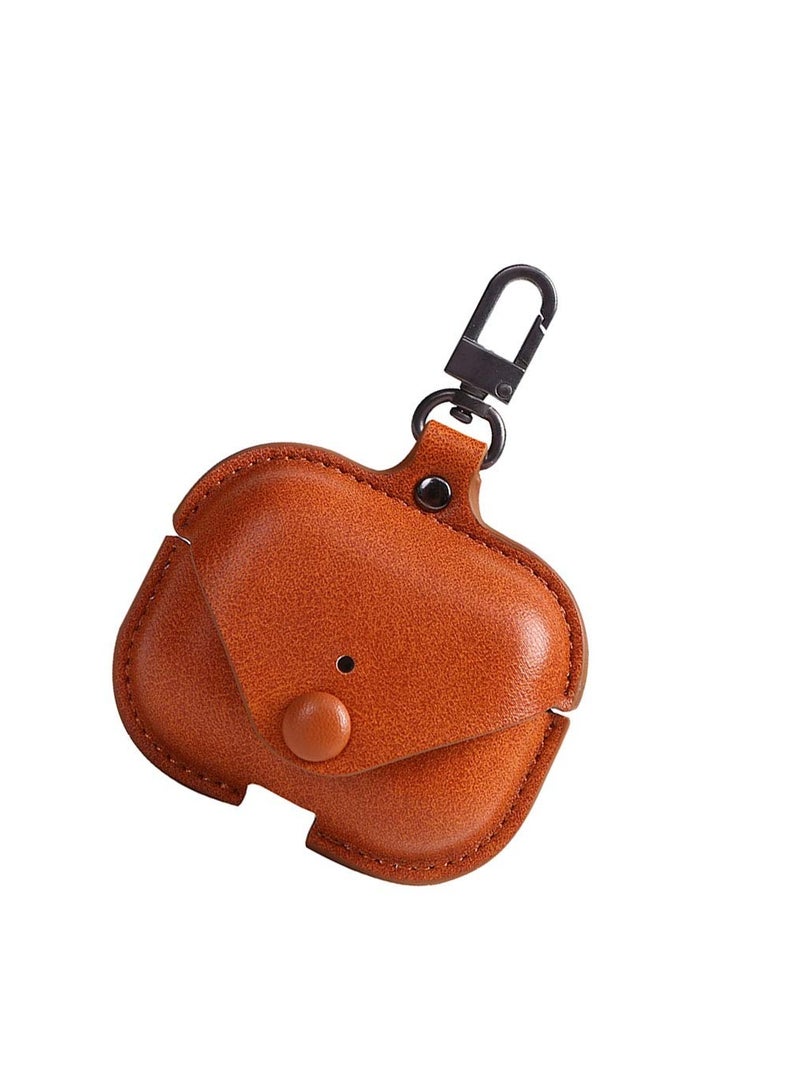 1 قطعة من الجلد حالة سماعات الأذن لـ Airpods Pro 2 مع خطاف ، حالة واقية لـ Airpods Pro Gen 2 (بني) - Image 4