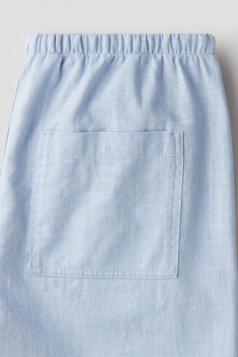 اتش اند ام بنطلون من مزيج الكتان