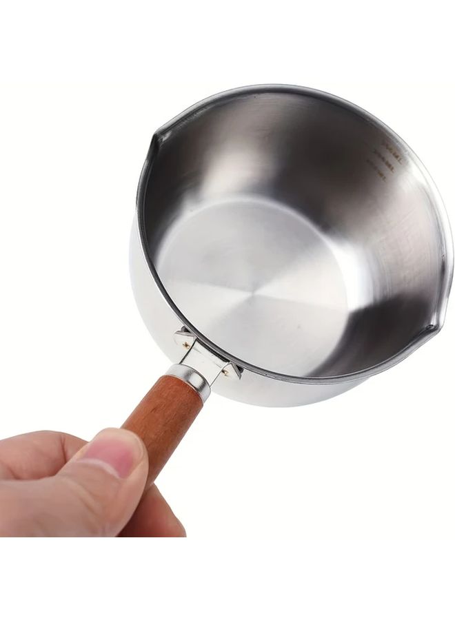 Wooden Pot And Spoon Set 300ML Capacity For Wax Melting And Candle Making - Image 2