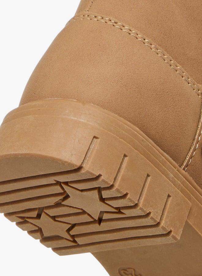 جونيورز بوت للكاحل بزخارف زهرية وإغلاق بسحاب - Image 5