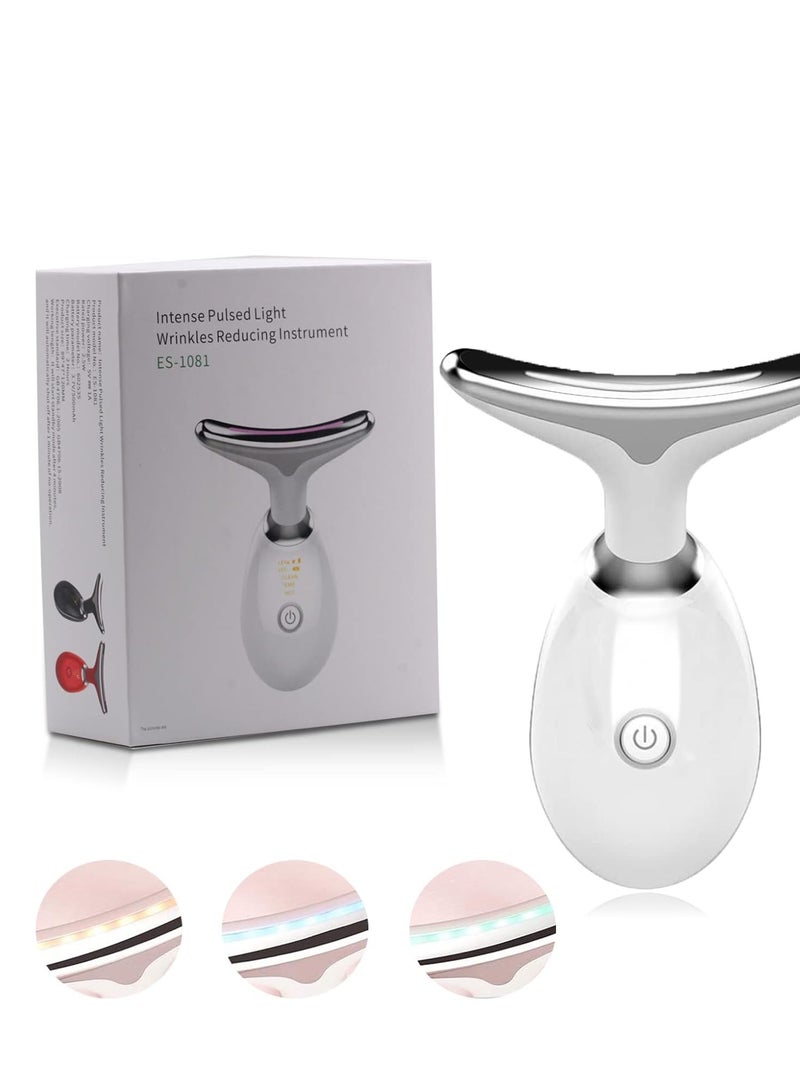 Ama Portable Neck and Face Massager, Tightening and Wrinkle Removal Device, Face and Neck Lifting Massager, Photon Therapy Anti-Wrinkle and Double Chin Remover - Image 1