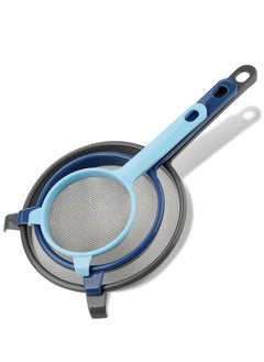 Wire Mesh Sieves with Long Handles Sieve Set Colander Strainers Mesh Strainers Set Dishwasher Safe Kitchen Gadgets Diameter: 9.5cm 13cm and 17cm
