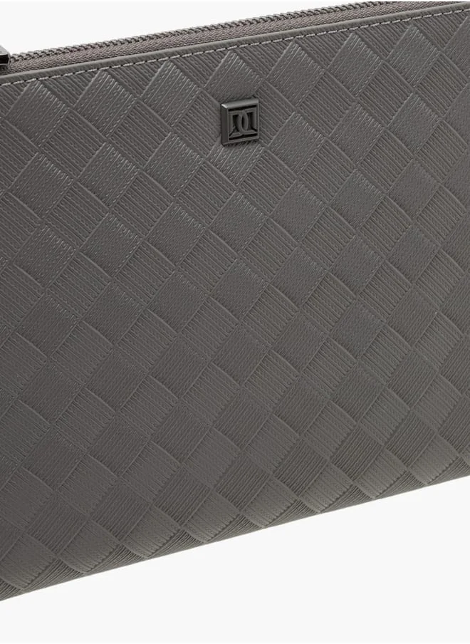 دوتشيني Textured Cardholder with Zip Closure