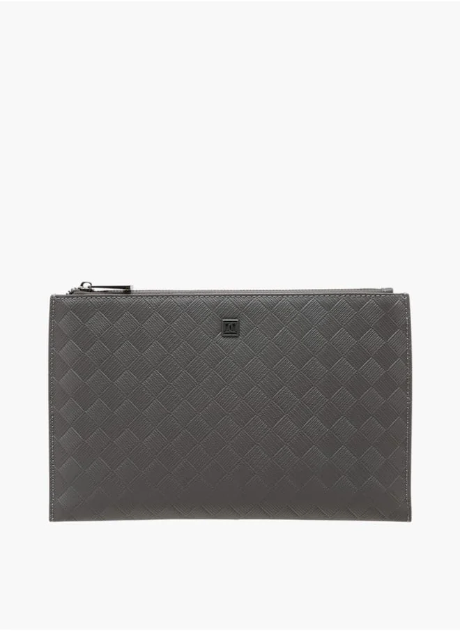 DUCHINI Textured Cardholder with Zip Closure