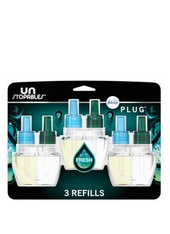 febreze Febreze Unstopables Odor-Fighting Plug Air Freshener, Fresh, (3) .87 fl. oz. Oil Refills  - Image 1