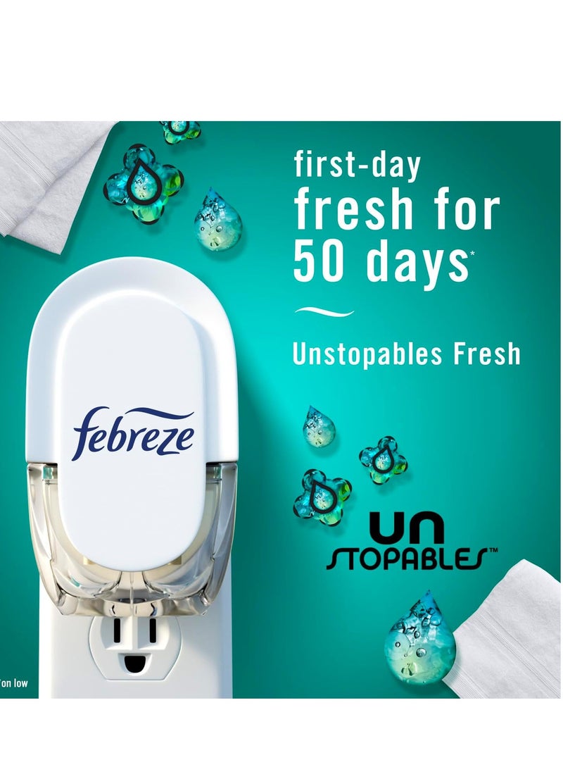 febreze Febreze Unstopables Odor-Fighting Plug Air Freshener, Fresh, (3) .87 fl. oz. Oil Refills  - Image 4