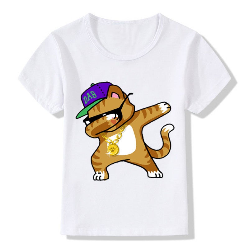 [Spot] Wisht Shirt Cute Men'S And Women'S Hip Hop Hiphop Printed Children'S Clothes Girls Round Neck Short Sleeve T-Shirt - Image 1