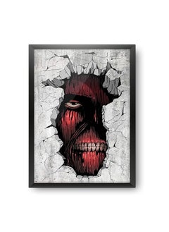Epic Stuff Epic Stuff Attack on Titan Titan of the wall Design A4 Size Poster With Frame Best Gift For Attack on Titan FansBest Artefact To Your Home DecorFor Anime Fandom 