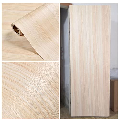 TAOGIFT Self Adhesive Vinyl Light Yellow Pine Imitation Paper Wallpaper for Kitchen Furniture Cabinets Shelves Table Dresser Drawer Cupboard Wardrobe Decal 15.7X117 inches - Image 2