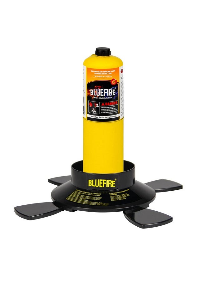 BlueFire - BLUEFIRE Dual-Use Camping & Brazing Fuel Gas Cylinder Stand Star Shape Bottle Base Propane MAPP MAP PRO Canister Stabilizer, Accessory for Portable Welding Torch Burner Stove,Bottle not Included - Image 1