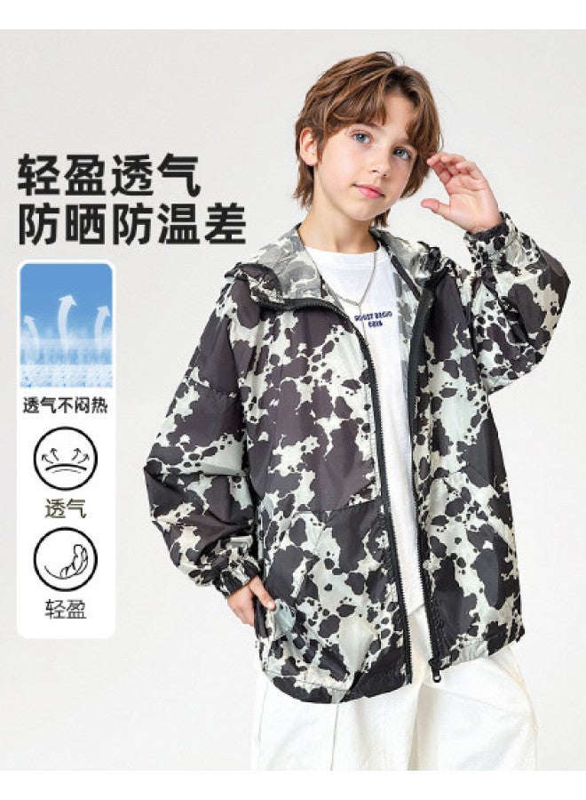 Bumblebee Boys' Jacket Summer 2025 New Kids' Outerwear Sun Protection Shirt Trendy Camouflage Lightweight Top For Toddlers - Image 1